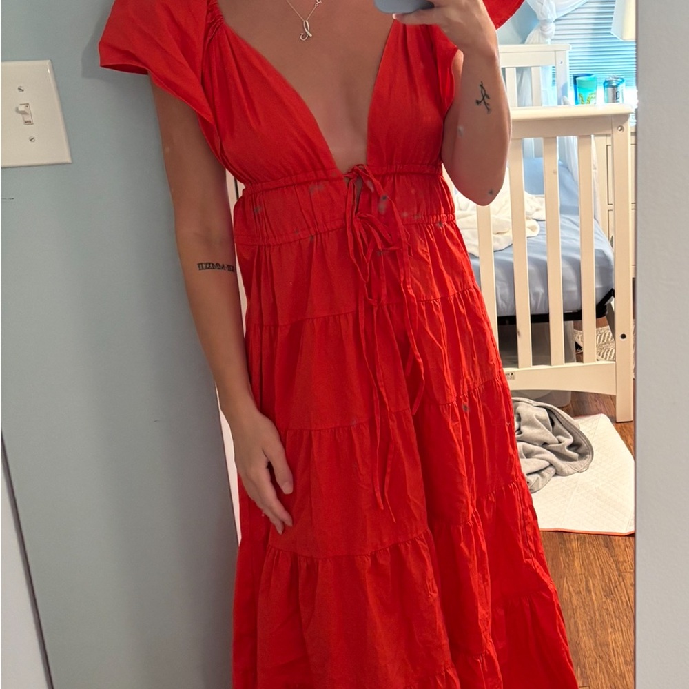 Chic Scarlet Maxi Dress